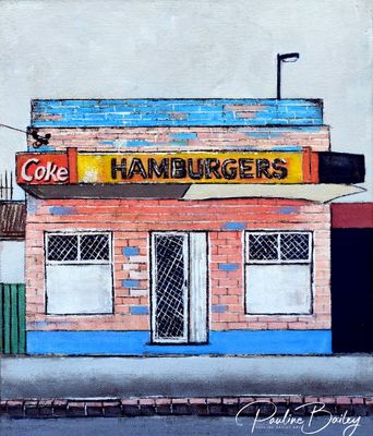 Original painting - Grenfell Hamburgers, NSW Original painting - Grenfell Hamburgers, NSW