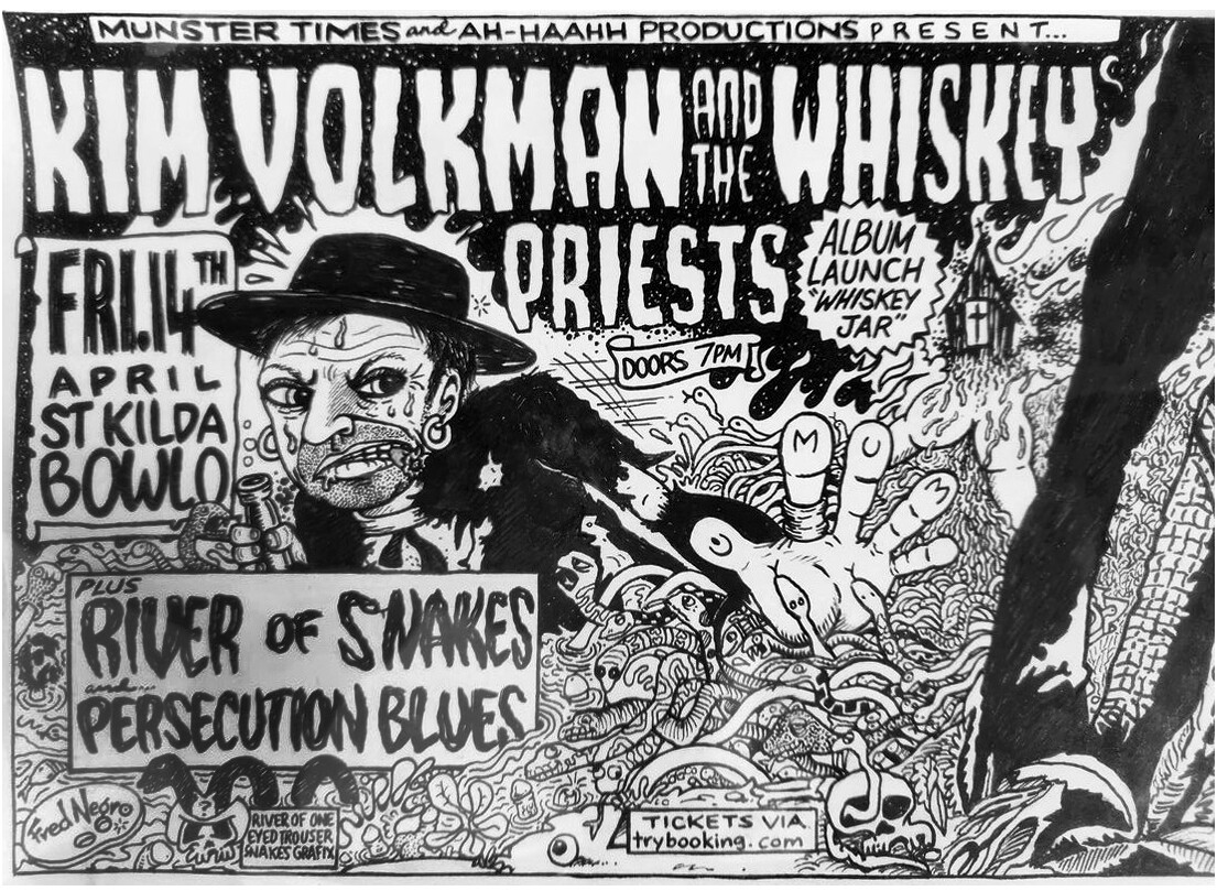 Kim Volkman Whiskey Jar Album Launch T-Shirt