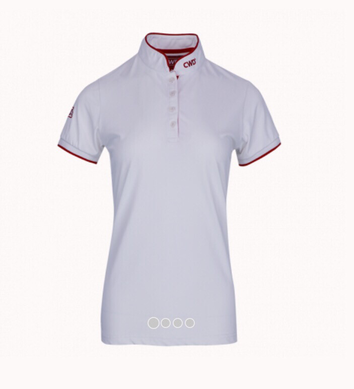 White women&#39;s polo shirt