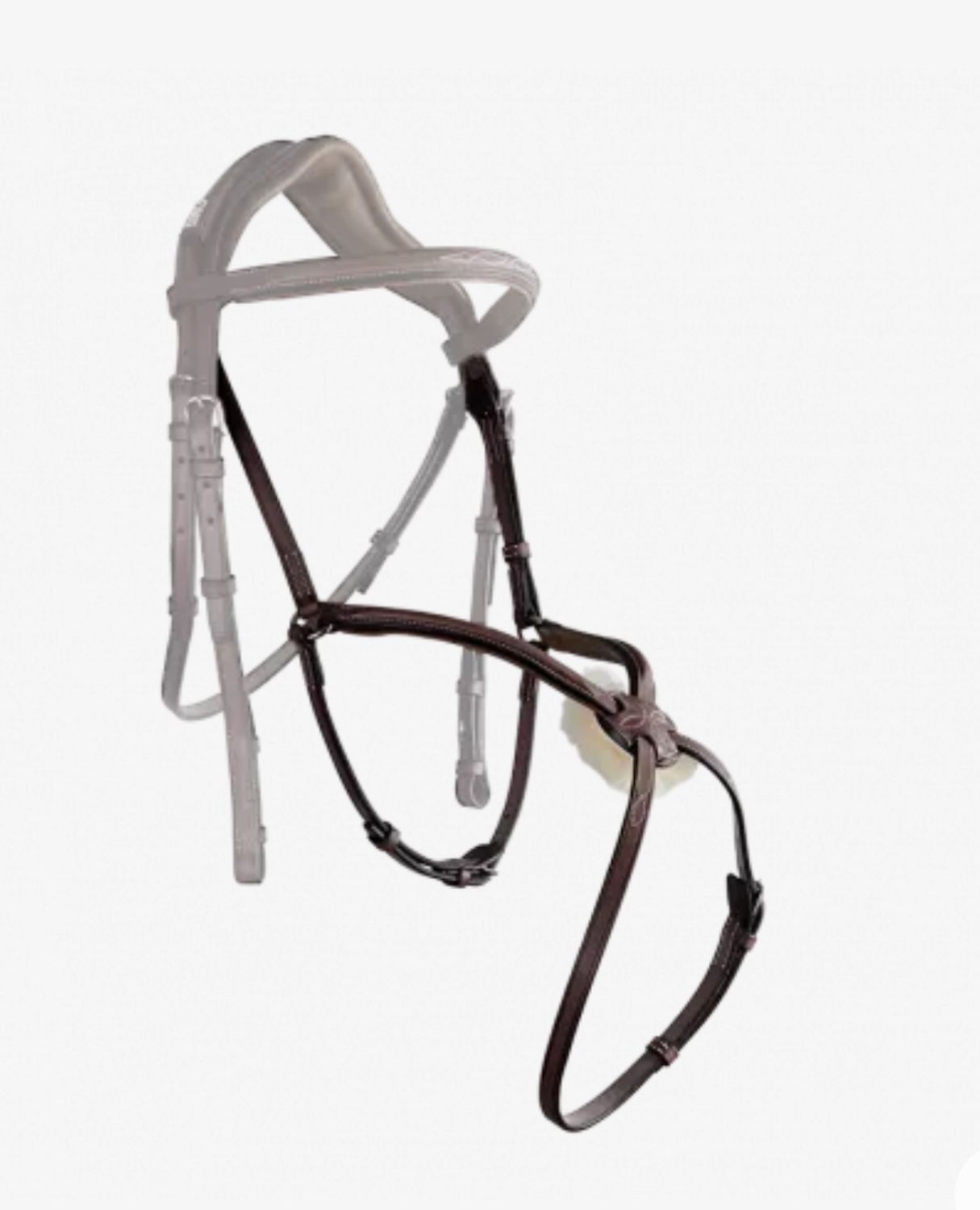 Raised figure 8 noseband with fancy stitching
