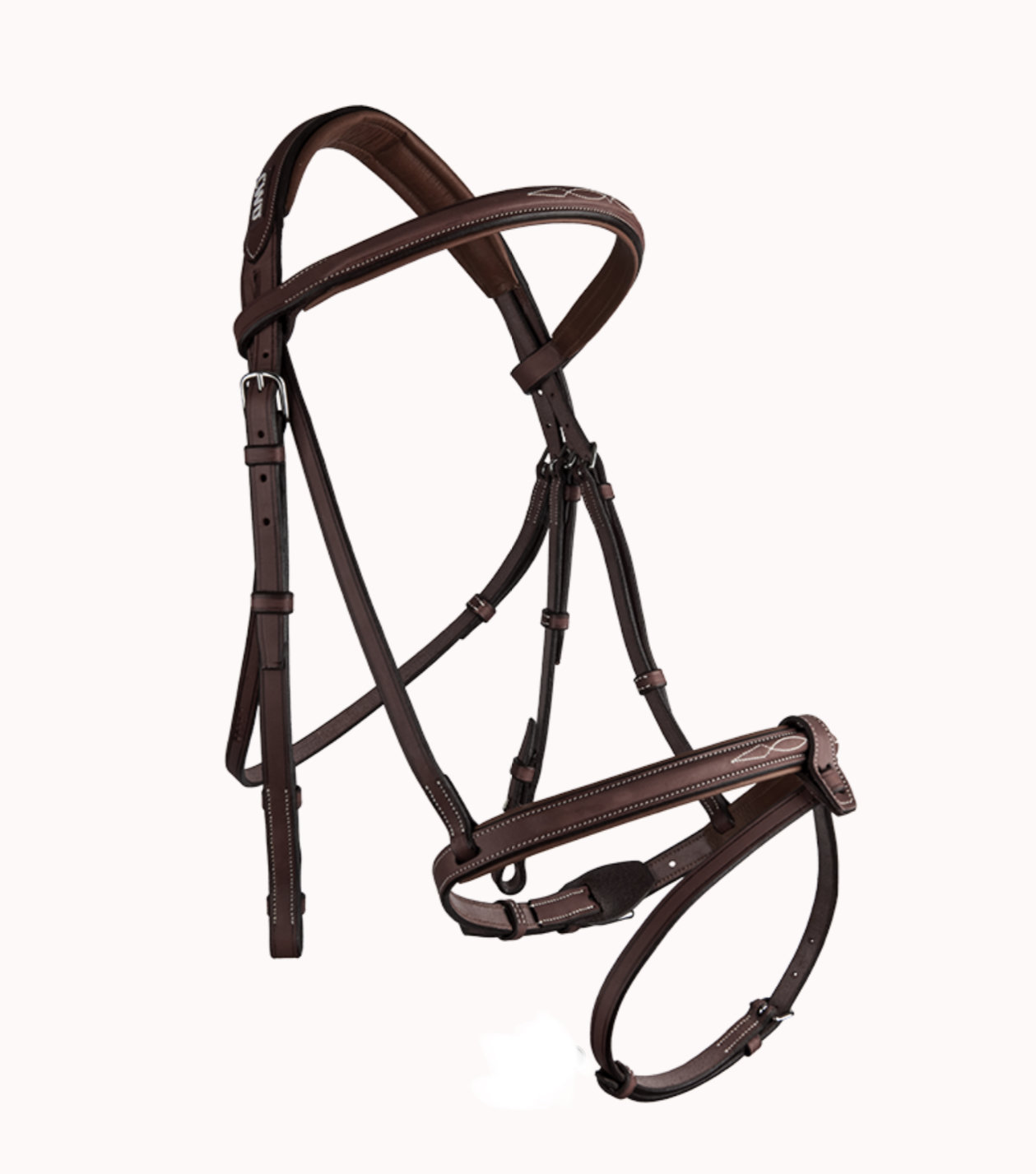 Raised French Bridle With Fancy Stitching