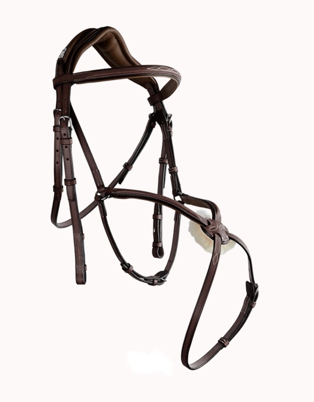 Anatomic Figure 8 Noseband Bridle With Fancy Stitching