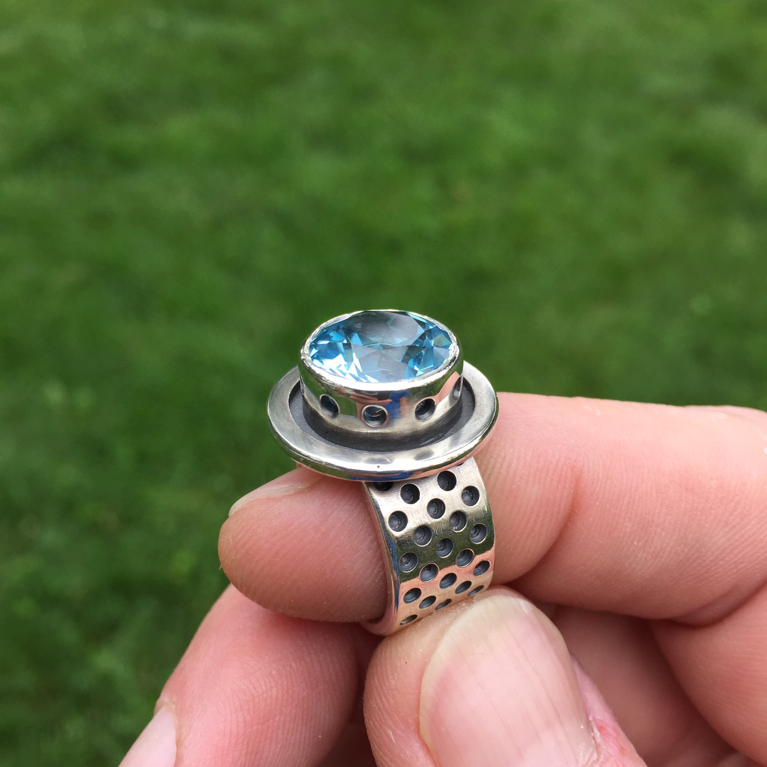 Architectural Series Paramount Blue Topaz Ring