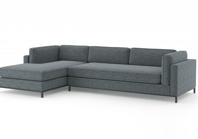 Grammercy 2 Piece Chaise Sectional - Cypress Navy
