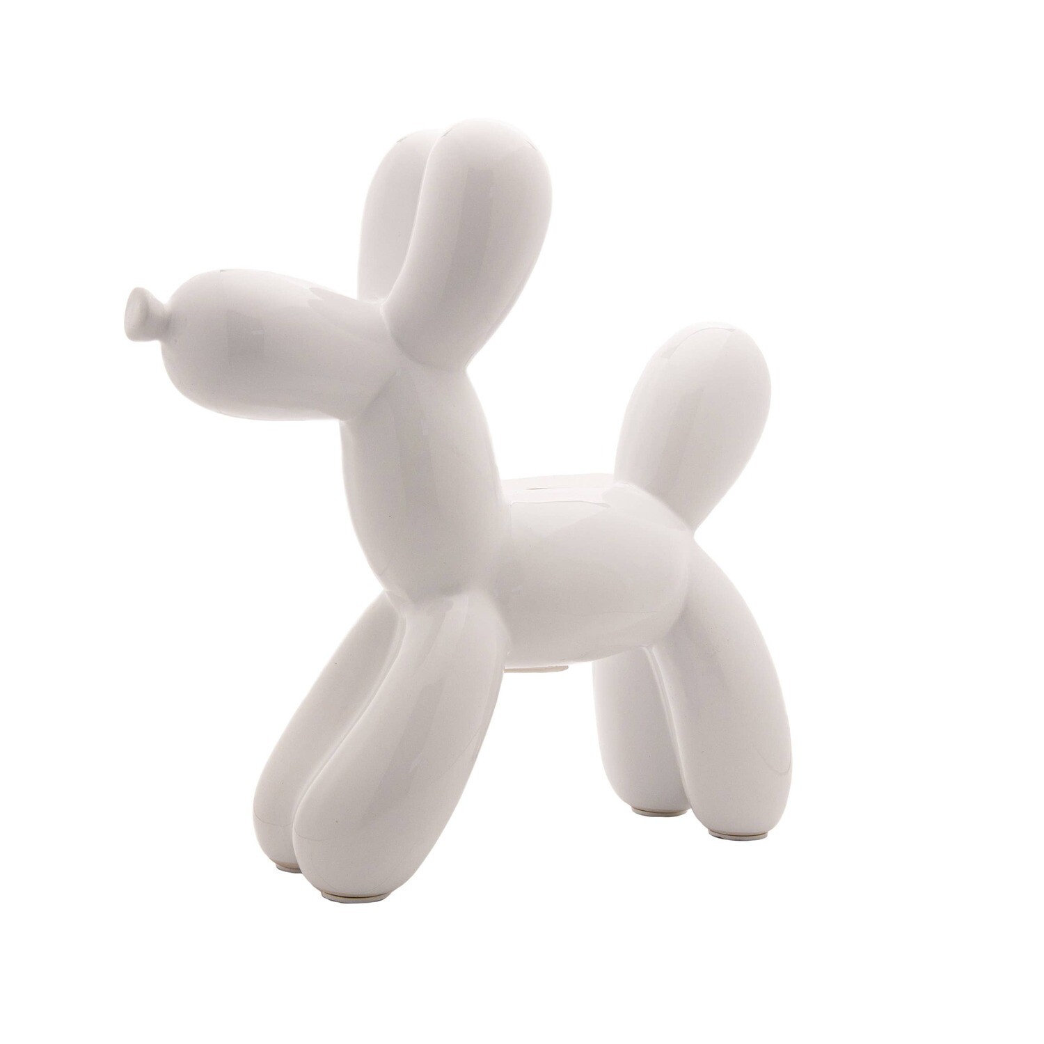 White Balloon Dog Bank - 12" tall