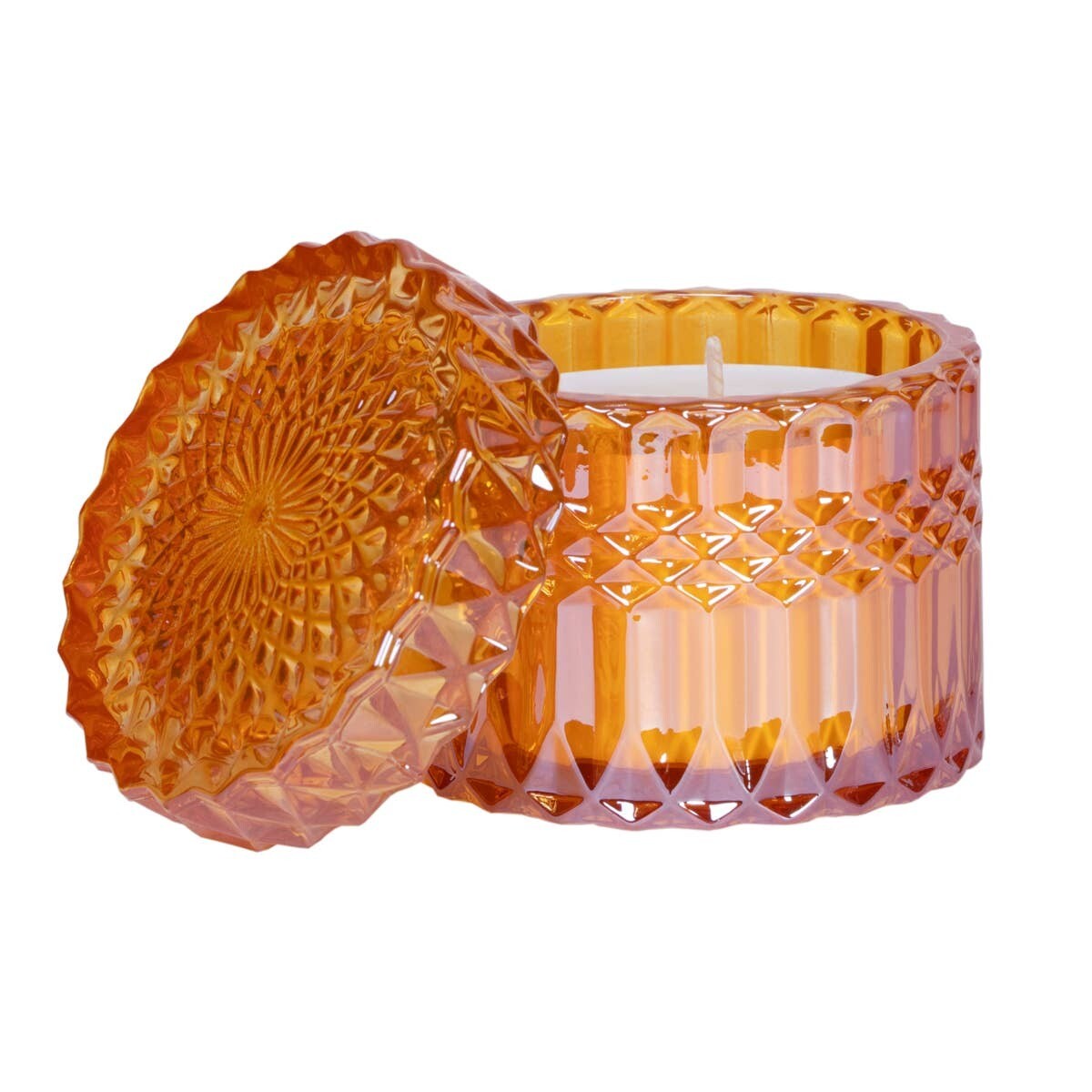 Pomander Petite Shimmer 8oz Soy Candle / Orange Glass