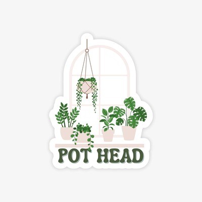 Pot Head House Plant Vinyl Sticker