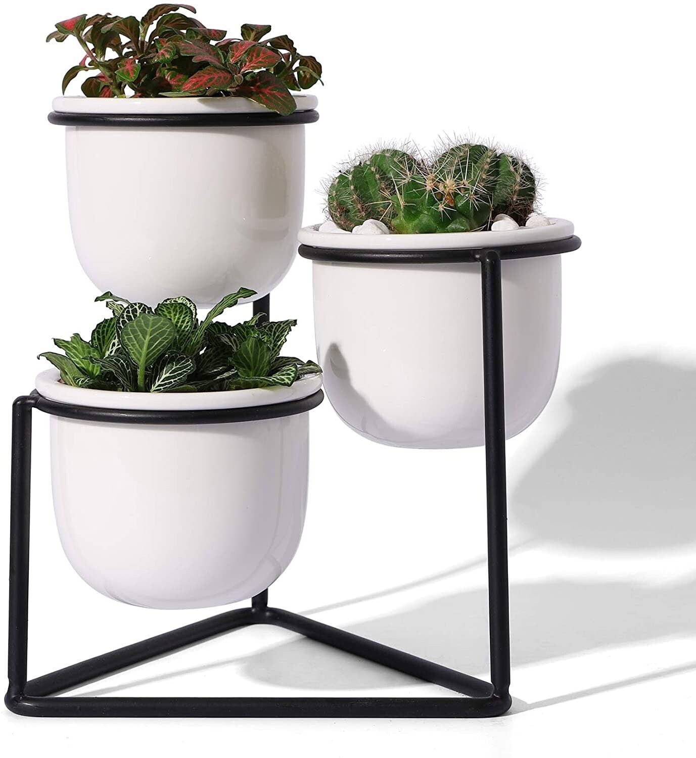 3 Inch Mini Succulent Ceramic Pot with Stand