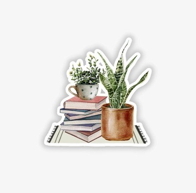 Books & Plants Nook Vinyl Sticker