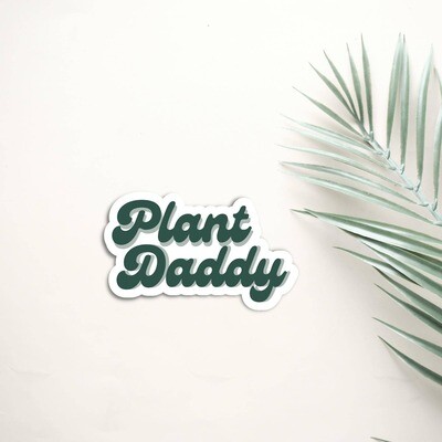 Retro Plant Daddy Vinyl Sticker
