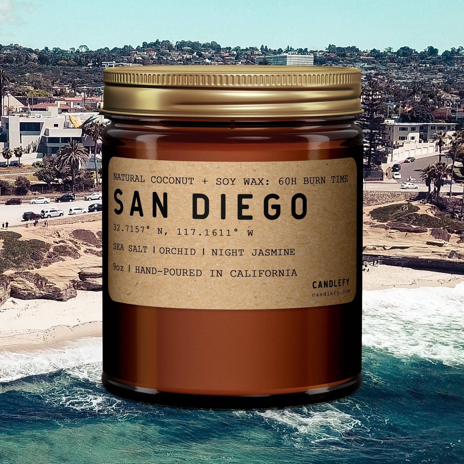 San Diego California Scented Candle
