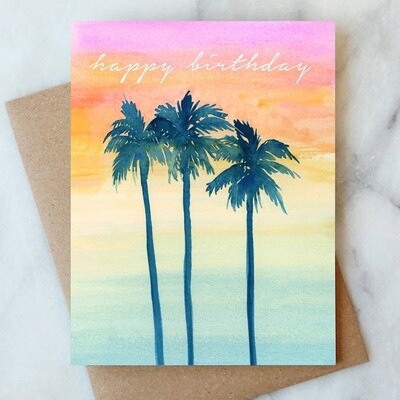 Sunset Birthday Card