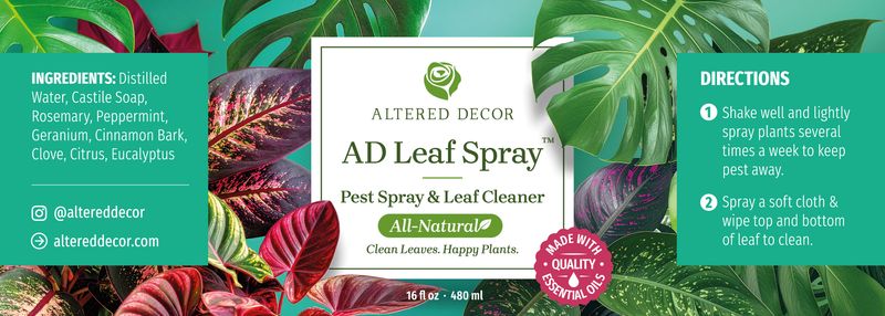 AD Leaf Spray™ Natural Leaf Cleaner & Pest Spray made with Essential Oils