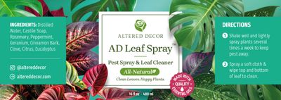 AD Leaf Spray™ Natural Leaf Cleaner & Pest Spray made with Essential Oils
