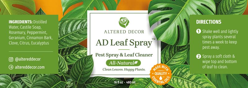 AD Leaf Spray™ Natural Pest Control &amp; Leaf Cleaner made with Essential Oils