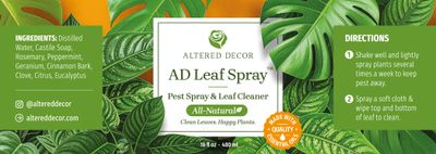 AD Leaf Spray™ Natural Pest Control & Leaf Cleaner made with Essential Oils