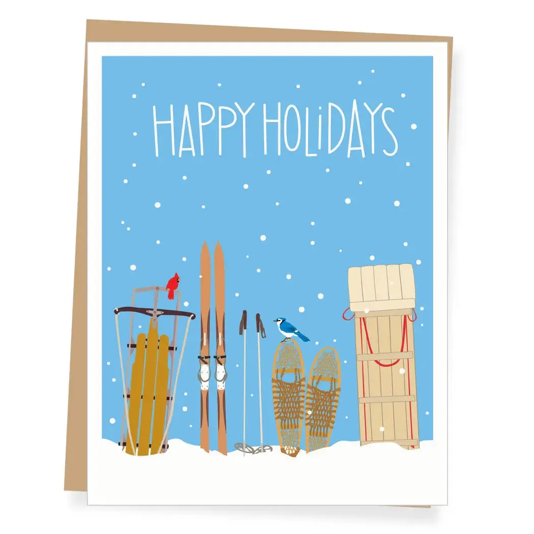 Winter Sleds Holiday Card