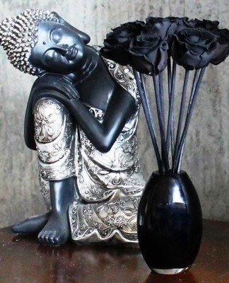 MelroseFields Art Glass Black Rose Diffuser Kit