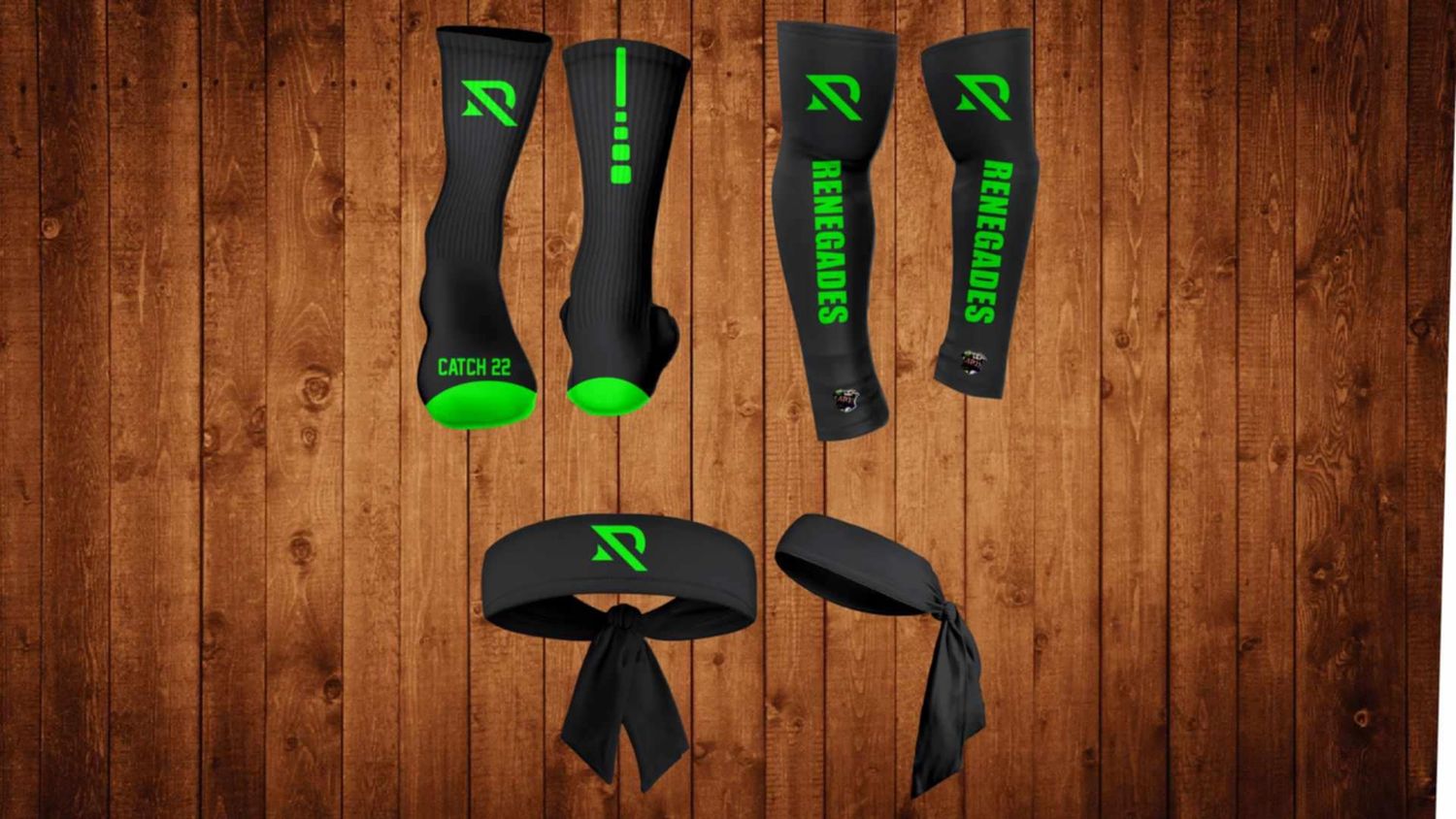 Socks, sleeves and headband set