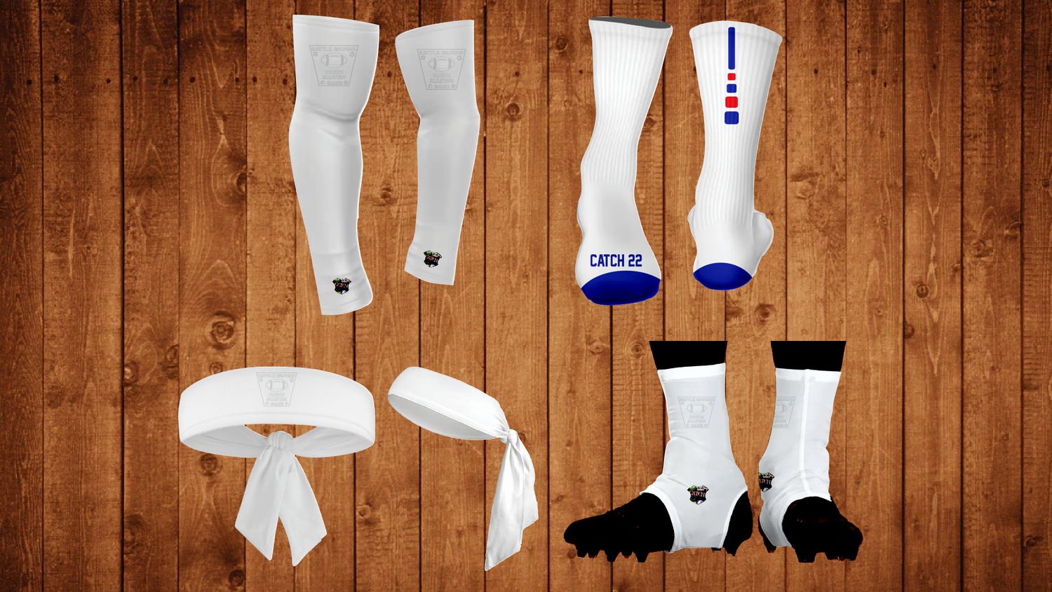 Socks, sleeves, spat and headband set