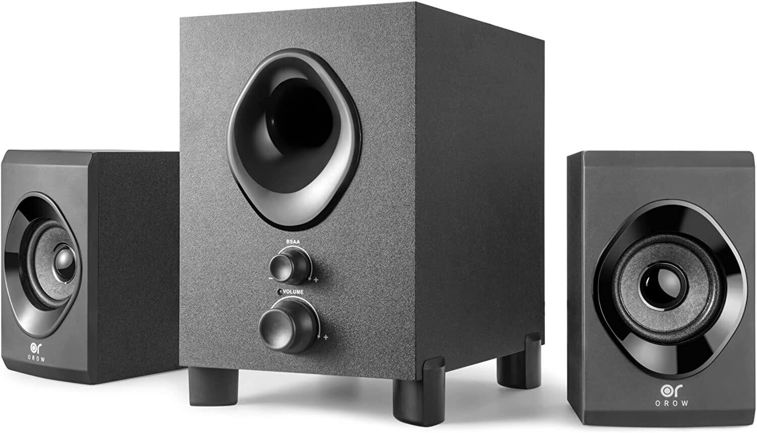 OROW S213 2.1 USB-Powered Desktop Speakers with Subwoofer,18W