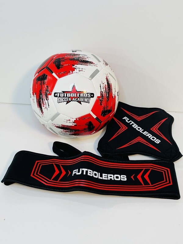 Futboleros PK Set - BALL Size 4 or 5 w White Black Trainer