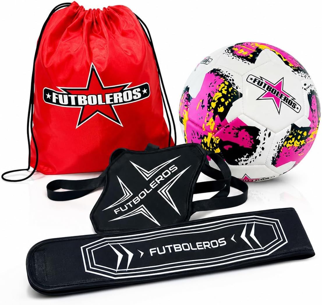 Futboleros Pink on White Set - Ball Size 4 or 5