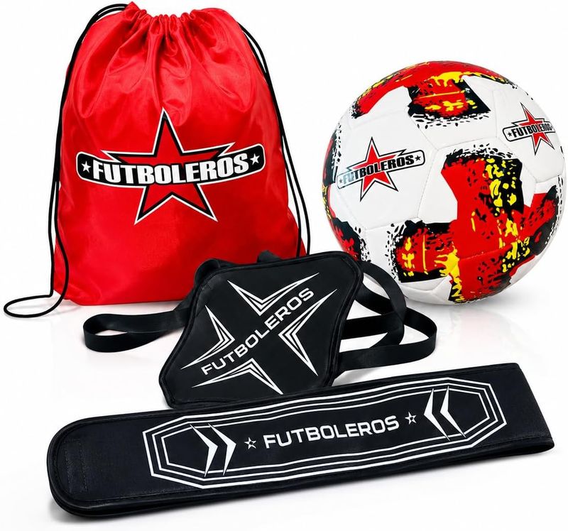 Futboleros Red on White Set - Ball Size 4 or 5