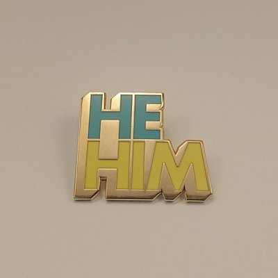 Pronoun Badge - He/Him Colour