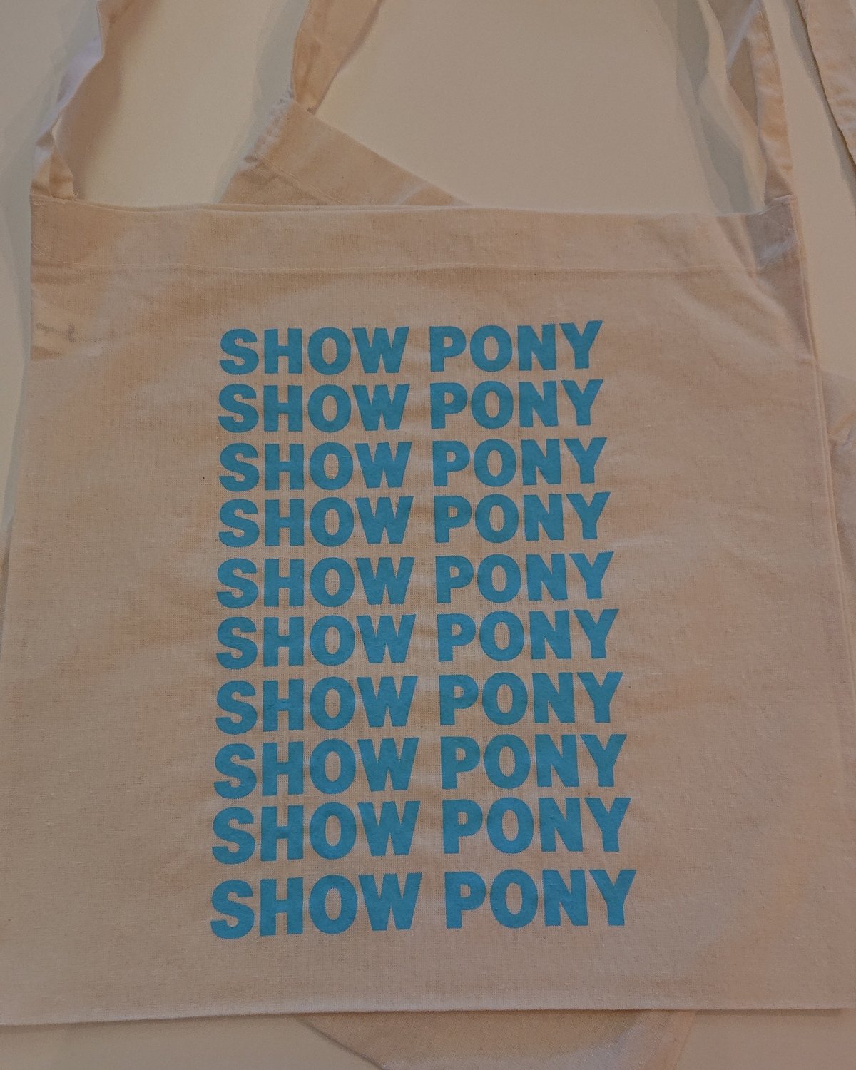 Show Ponies Tote - Blue Text