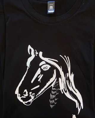 Show Ponies T-shirt - Black and White - Extra Large