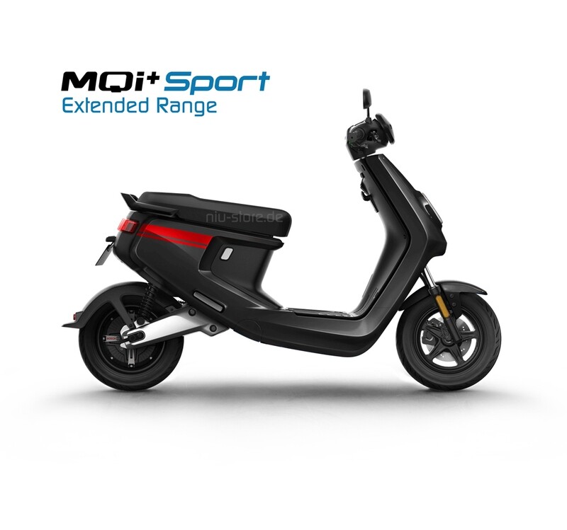 NIU MQI+ Sport 4842 | Extended Range, Farben: schwarz/rot