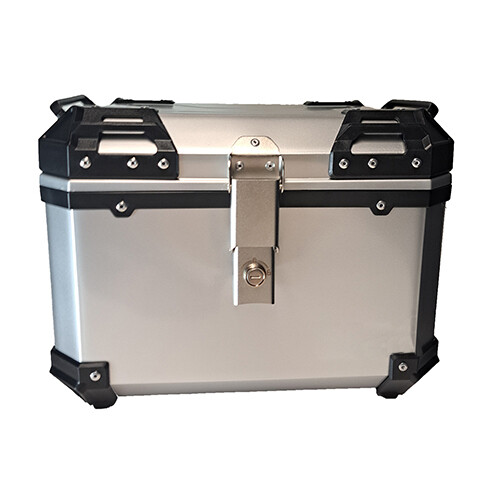 Topcase 38 L Aluminium look silber