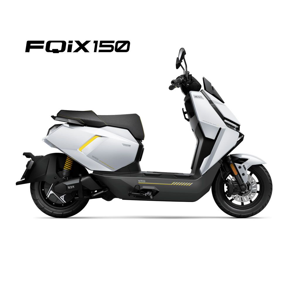 NIU FQiX 150 Elektroroller in Weiß – Seitenansicht im Onlineshop
