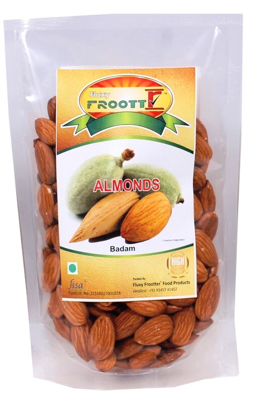 FLUXYFROOTTR ALMONDS | PREMIUM SWEET FRUIT | BADAM Almonds  (250 g, Pouch)