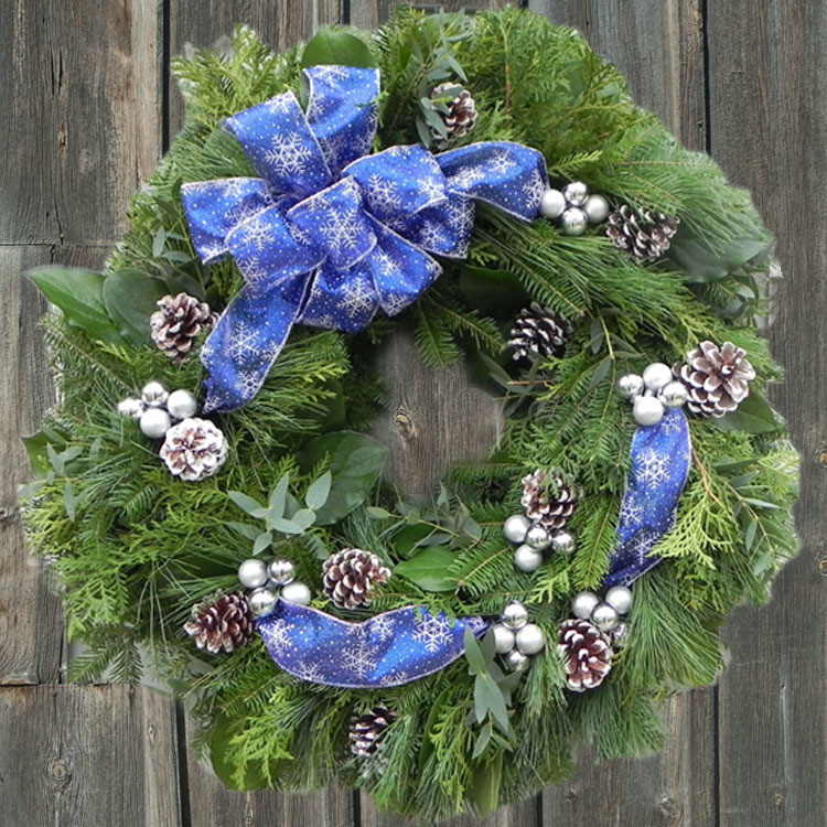 Hanukkah Silver Elegance Wreath