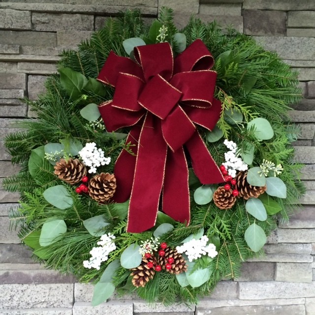 Deluxe Burgundy Wreath