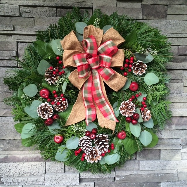 Burlap &amp; Berries Wreath