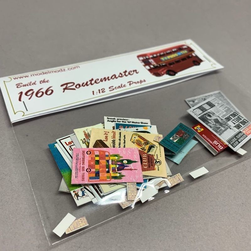 Classic Routemaster Miniature Paper Props 1:12