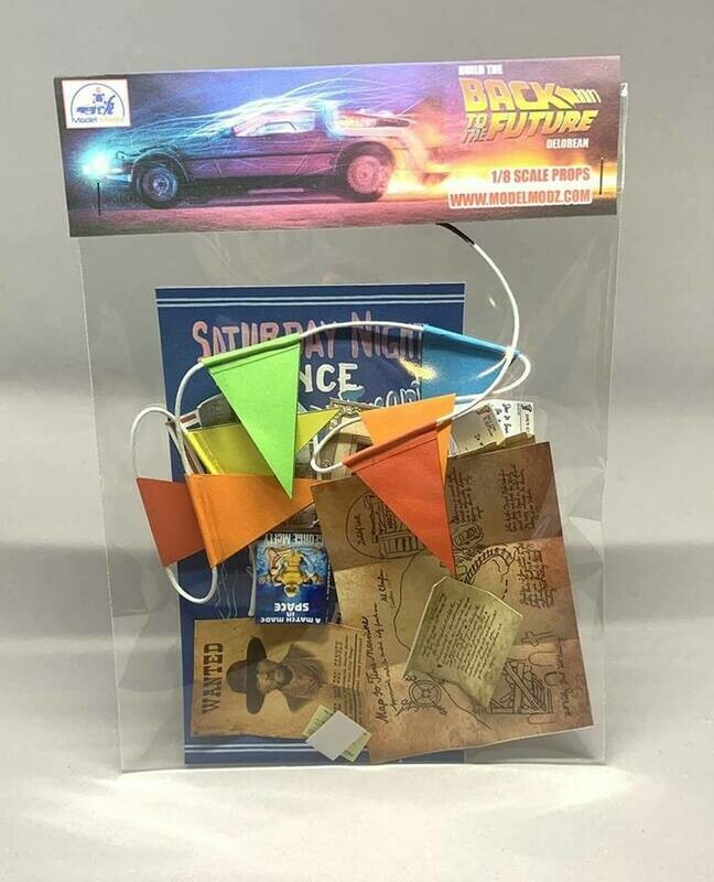 Delorean 1:8 scale miniature Paper Props (Pack 2)