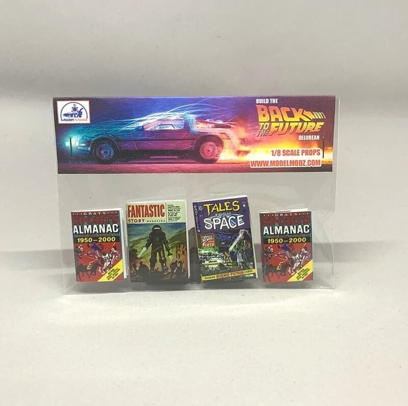 Delorean 1:8 scale miniature Paper Props (Pack 4)