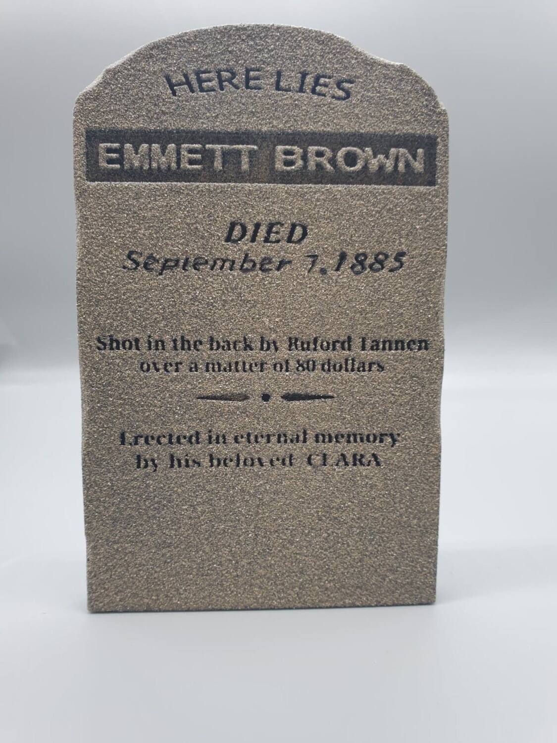 DeLorean 1:8 Scale BTTF 3 Emmett Brown Tombstone