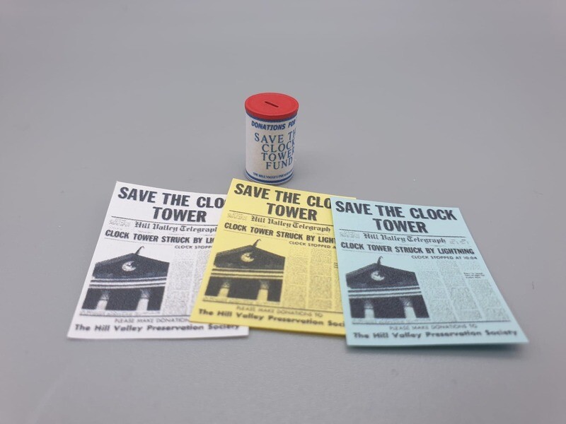 DeLorean 1:8 Scale Money Tin &amp; Flyers