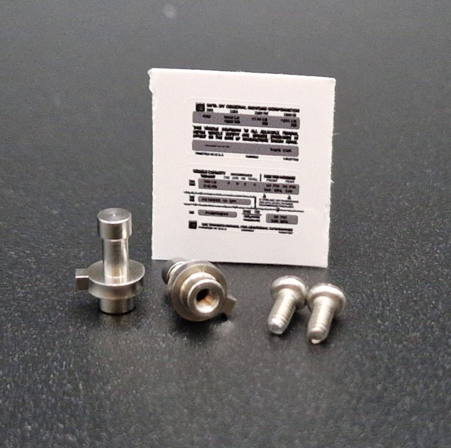 Knightrider K.I.T.T. 1/8 Scale Door Pins and Decal Sticker Set