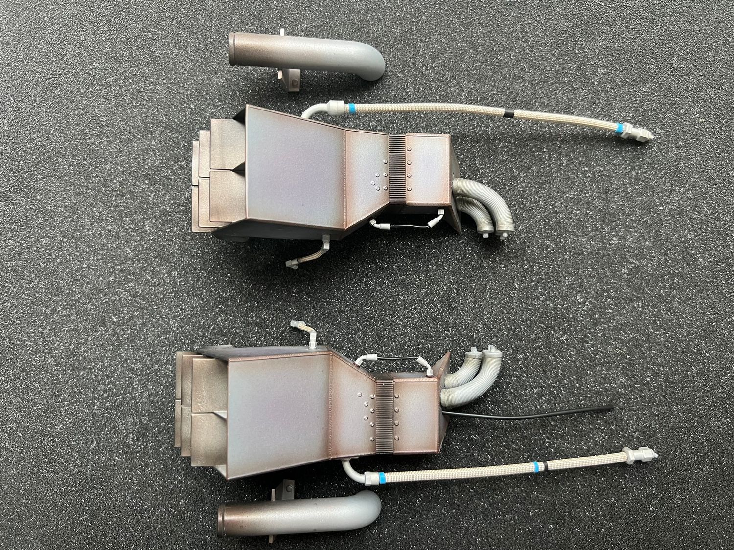 Delorean 1:8 scale Reactor Exhaust Cowlings set