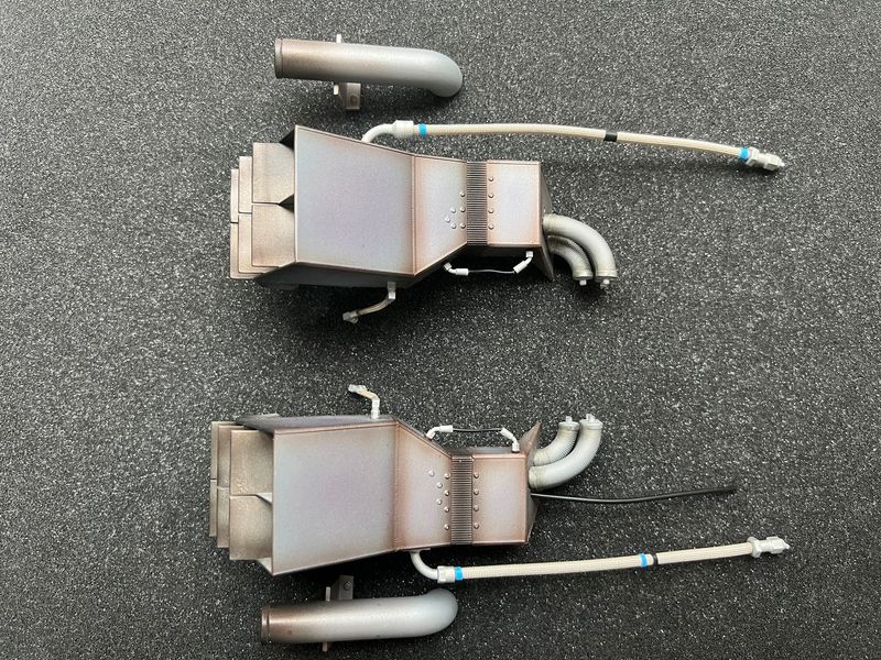 Delorean 1:8 scale Reactor Exhaust Cowlings set