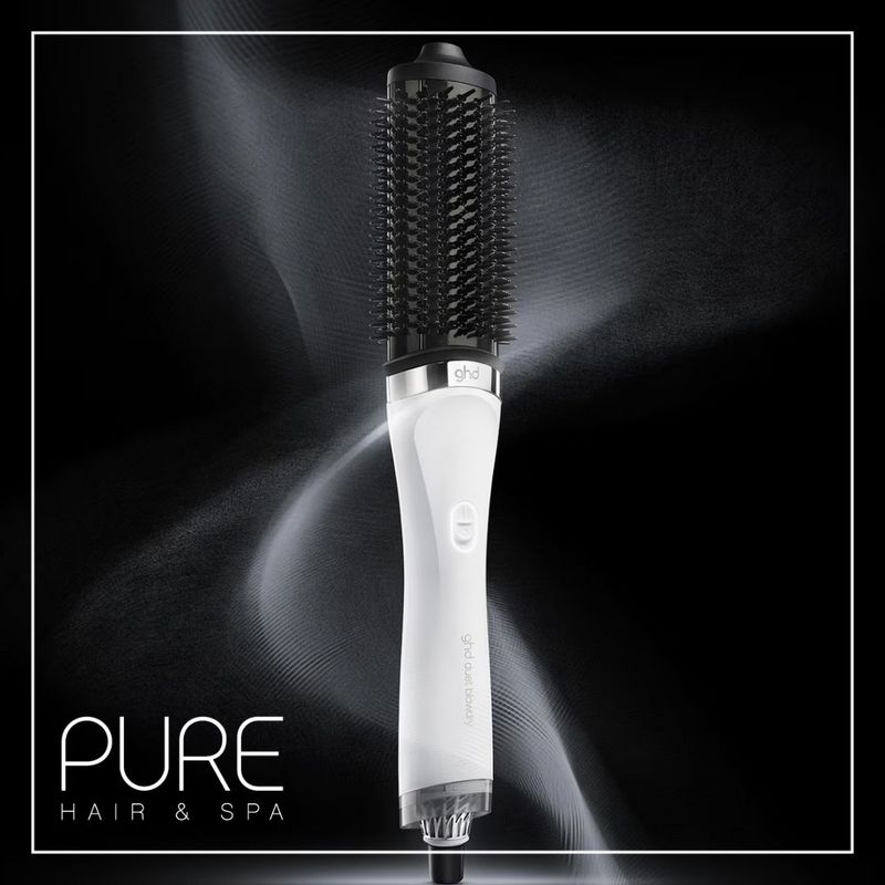 ghd Duet Blowdry Hair Dryer Brush in White