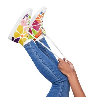 Flower Bomb High Top Canvas Shoes