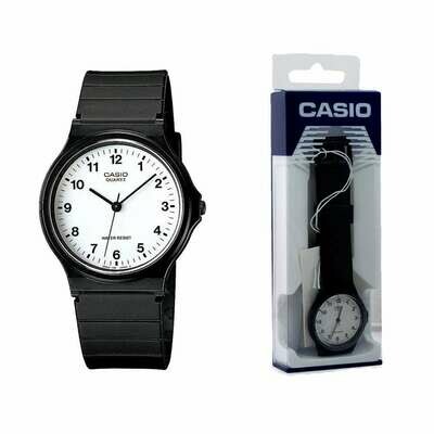 Casio Classic Casual Black Quartz Wrist Watch Water Resist Black - Ref. MQ-24-7BLL