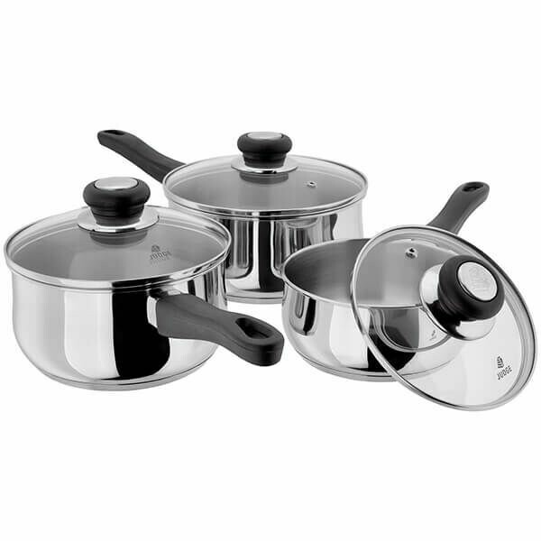 Judge Vista, 3 Piece Saucepan Set